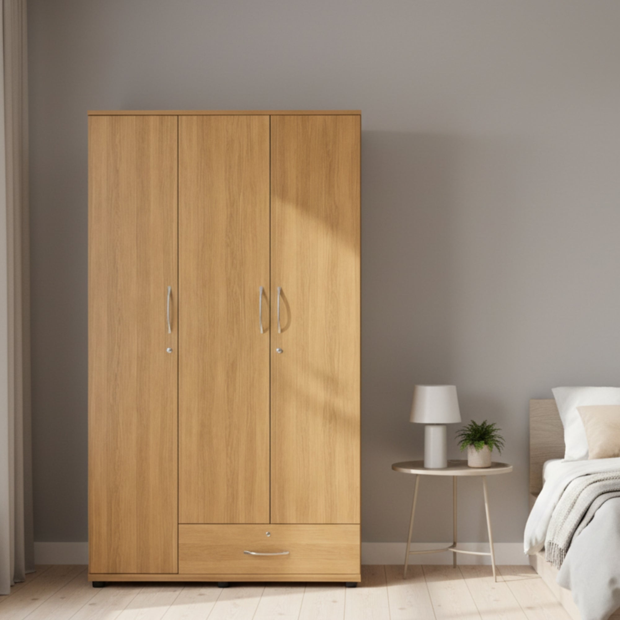 Deluxe 3 Door Wardrobe- Effortless functionality with contemporary appeal