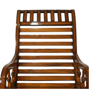 Stellar Solid Wood Rocking Chair - Walnut Gloss Finish