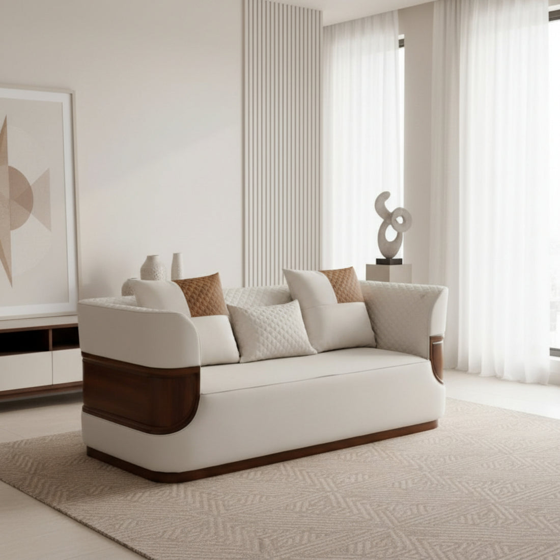 Elegant 2 Seater Sofa  Refined Comfort for Thoughtful Living