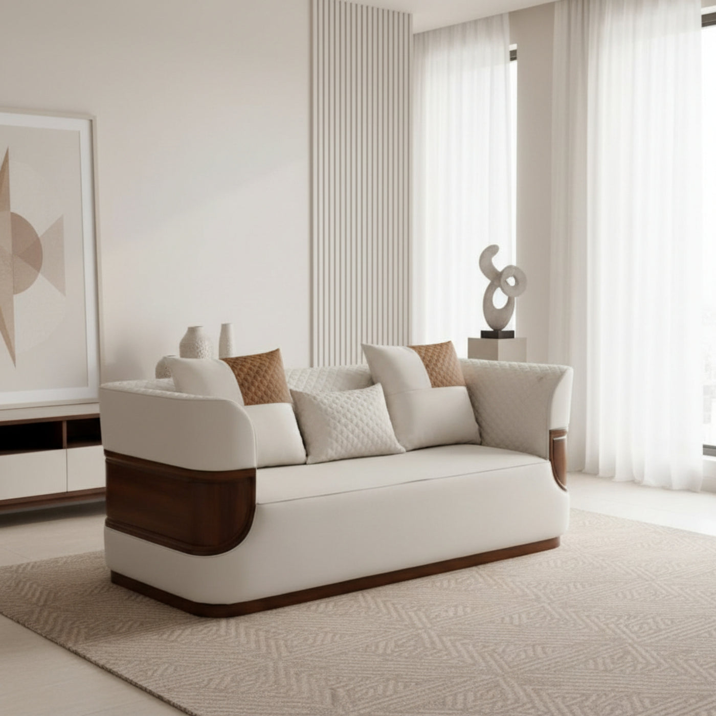 Elegant 2 Seater Sofa  Refined Comfort for Thoughtful Living