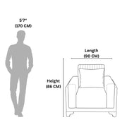 Casper 1 Seater Sofa  A Compact Blend of Comfort and Style
