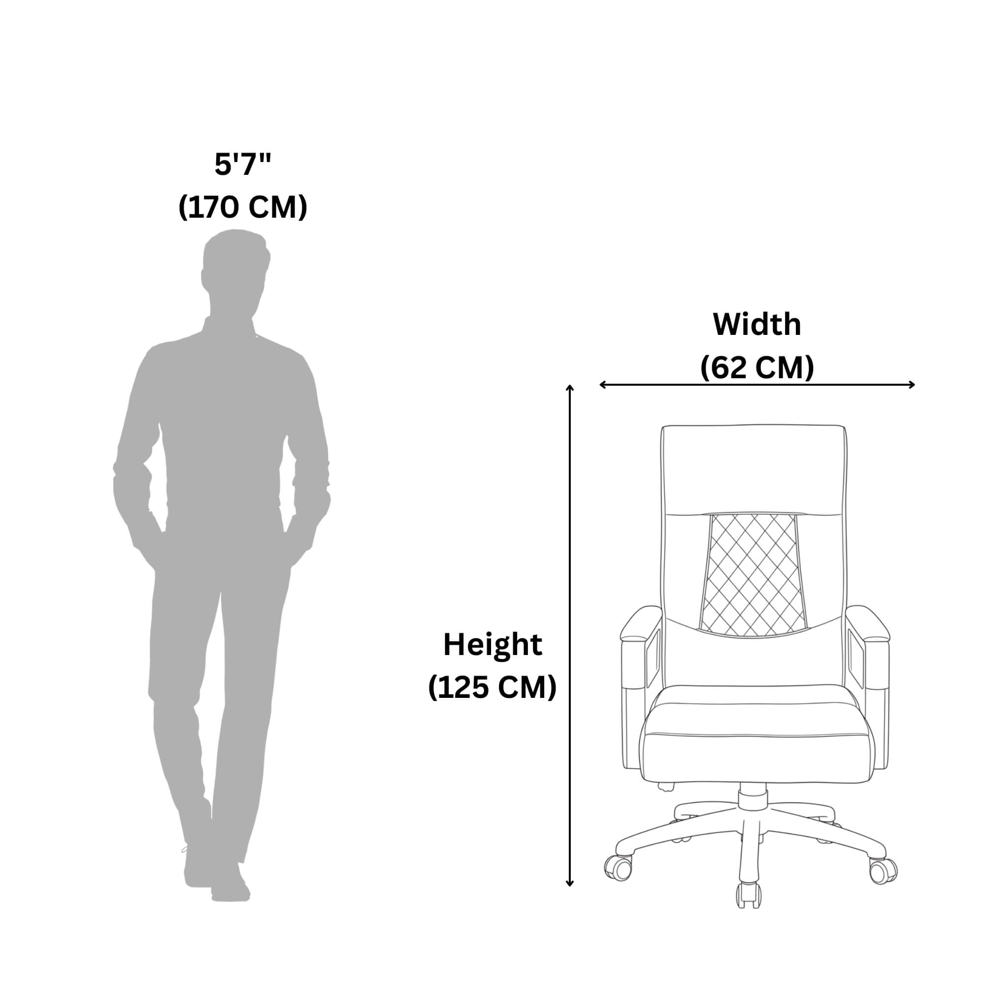 Eezy Office Chair 758  Modern Leatherette Office Chair with SS Base