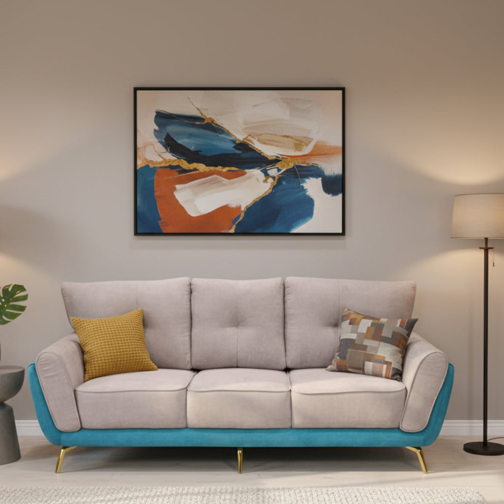 Core 3 Seater Sofa â€“ Dual-Tone Sophistication