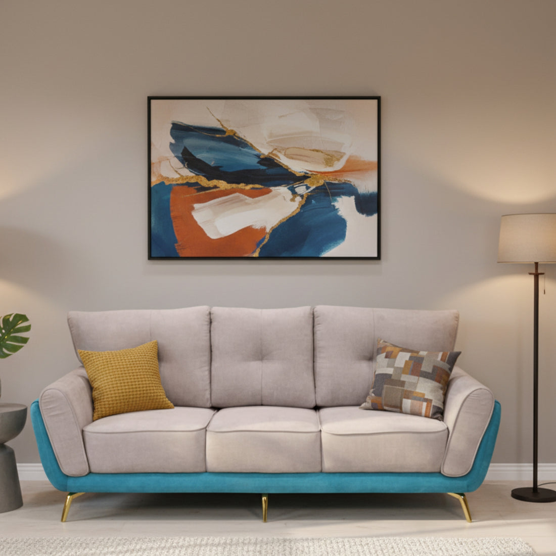 Core 3 Seater Sofa â€“ Dual-Tone Sophistication