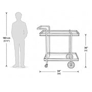 HJ5 Service Trolley- Stylish Mobility with Functional Elegance