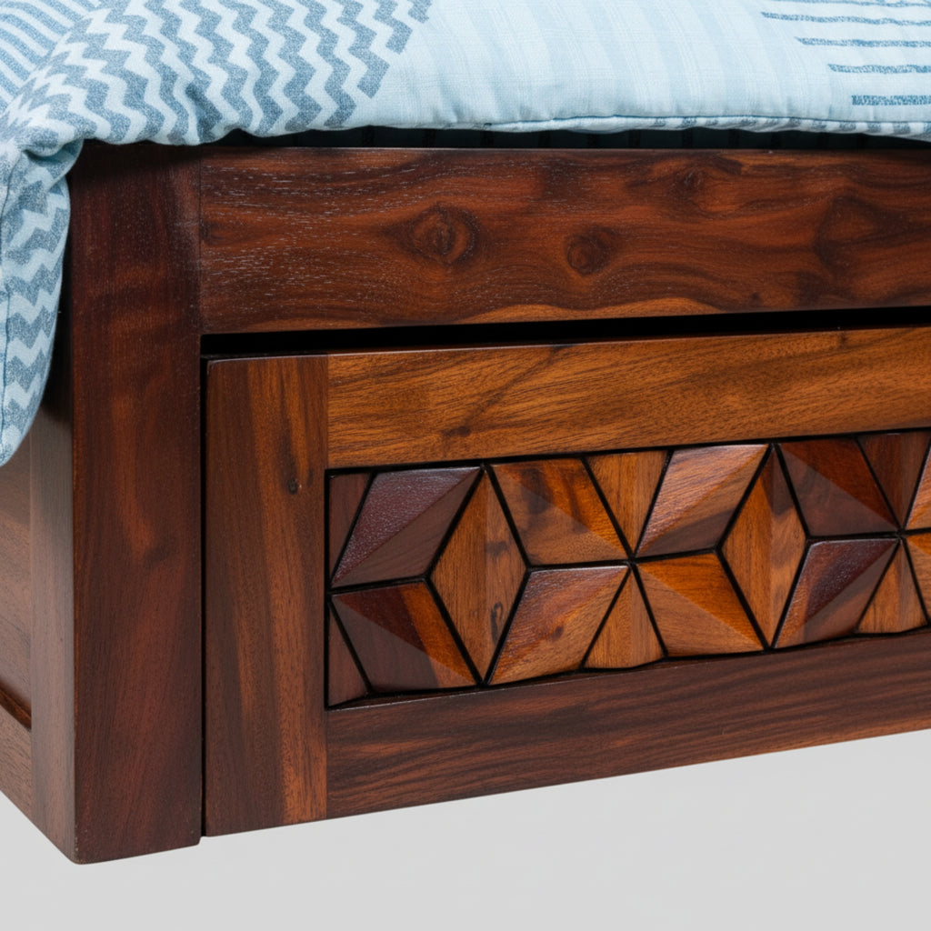 Star Diamond King Bed with Storage  Elegance Meets Utility
