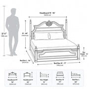 Tower King Bed with Storage- Royal Bedroom Elegance