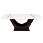 Conch Marble 6+1 Seater Dining Table – Sculptural Grace with Timeless Marble Elegance
