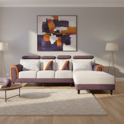 Zikara Modern Grey L Shape Sofa with Adjustable Headrest â€“ Best Sofa for Large L