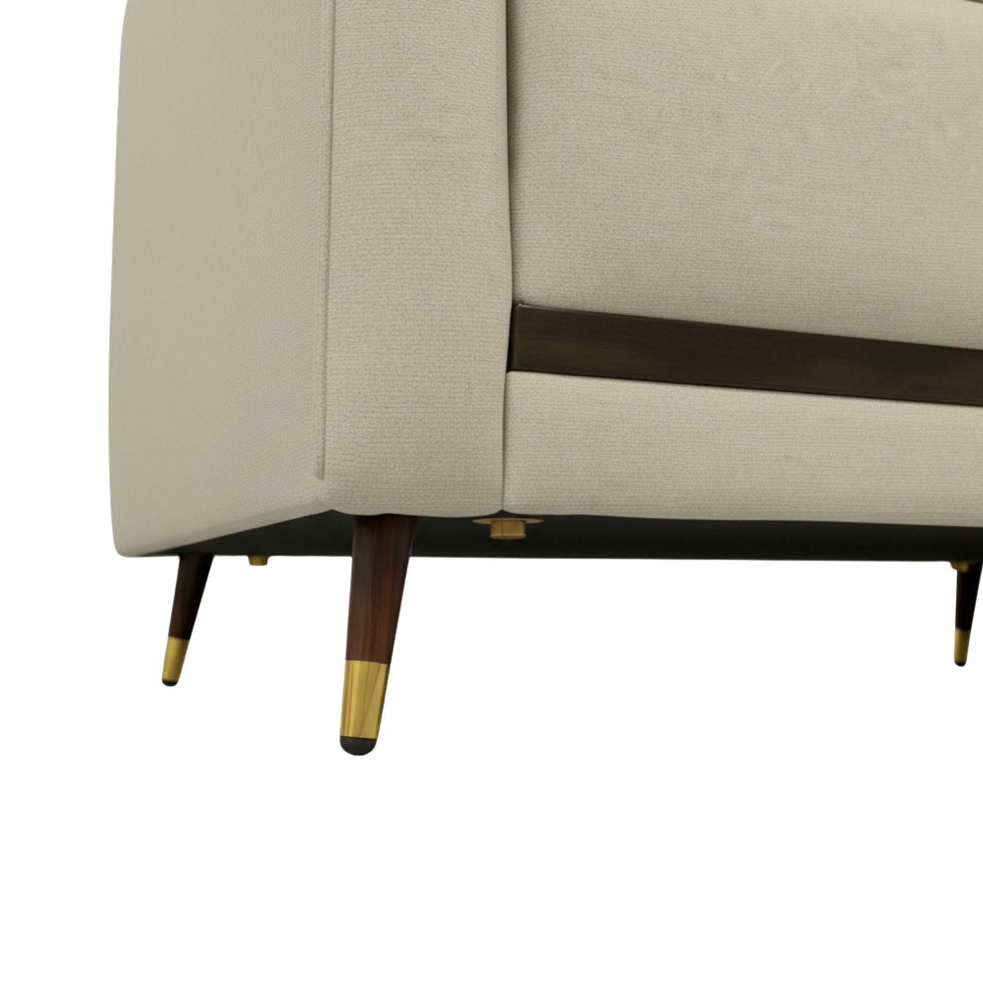 Arabica Modern Blue & Beige Fabric 3-Seater Sofa - Elegant Sofa for Comfortable
