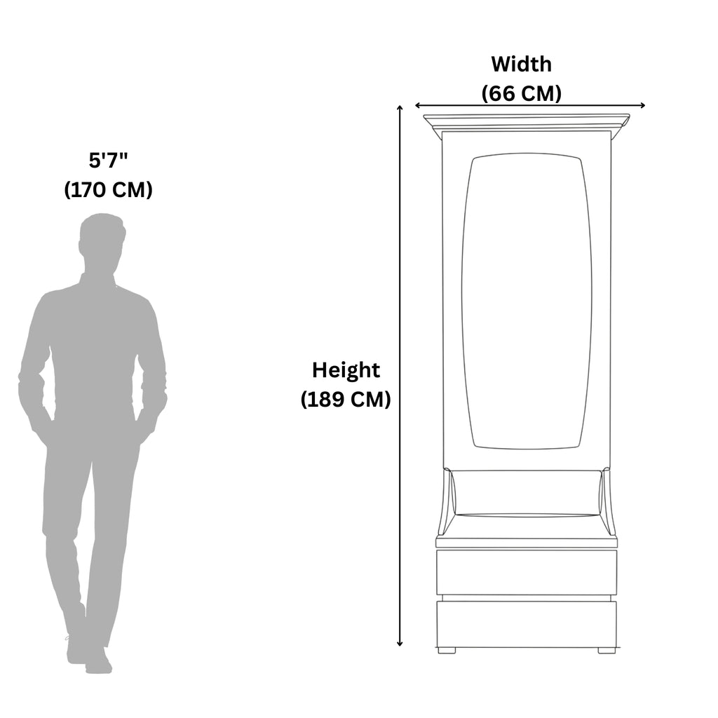 Recon Dressing Table with Mirror  Modern Storage Vanity for Bedroom