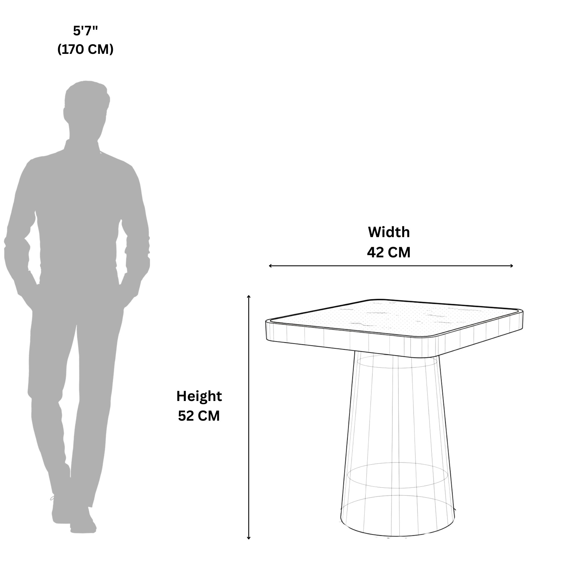 N464B End Table  Walnut Solid Wood Side Table for Modern Living