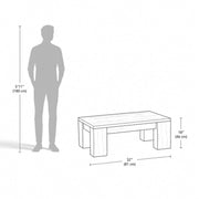 Vermount Coffee Table Small- Solid Wood Accent Table with Natural Grain Finish