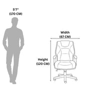 Eezy Office Chair 209A  Adjustable Executive Office Chair in Leatherette