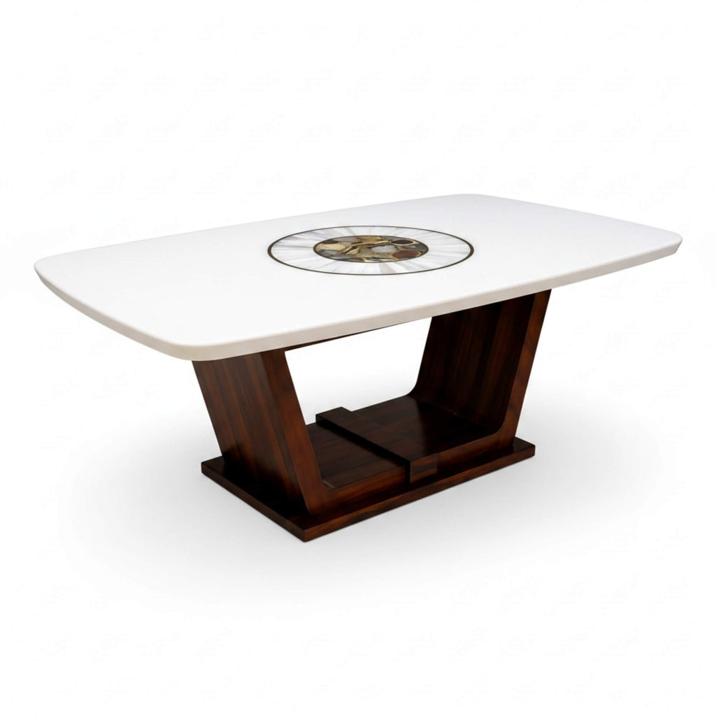 Manchester 6+1 Dining Table – Refined Dining with Luxurious Detailing