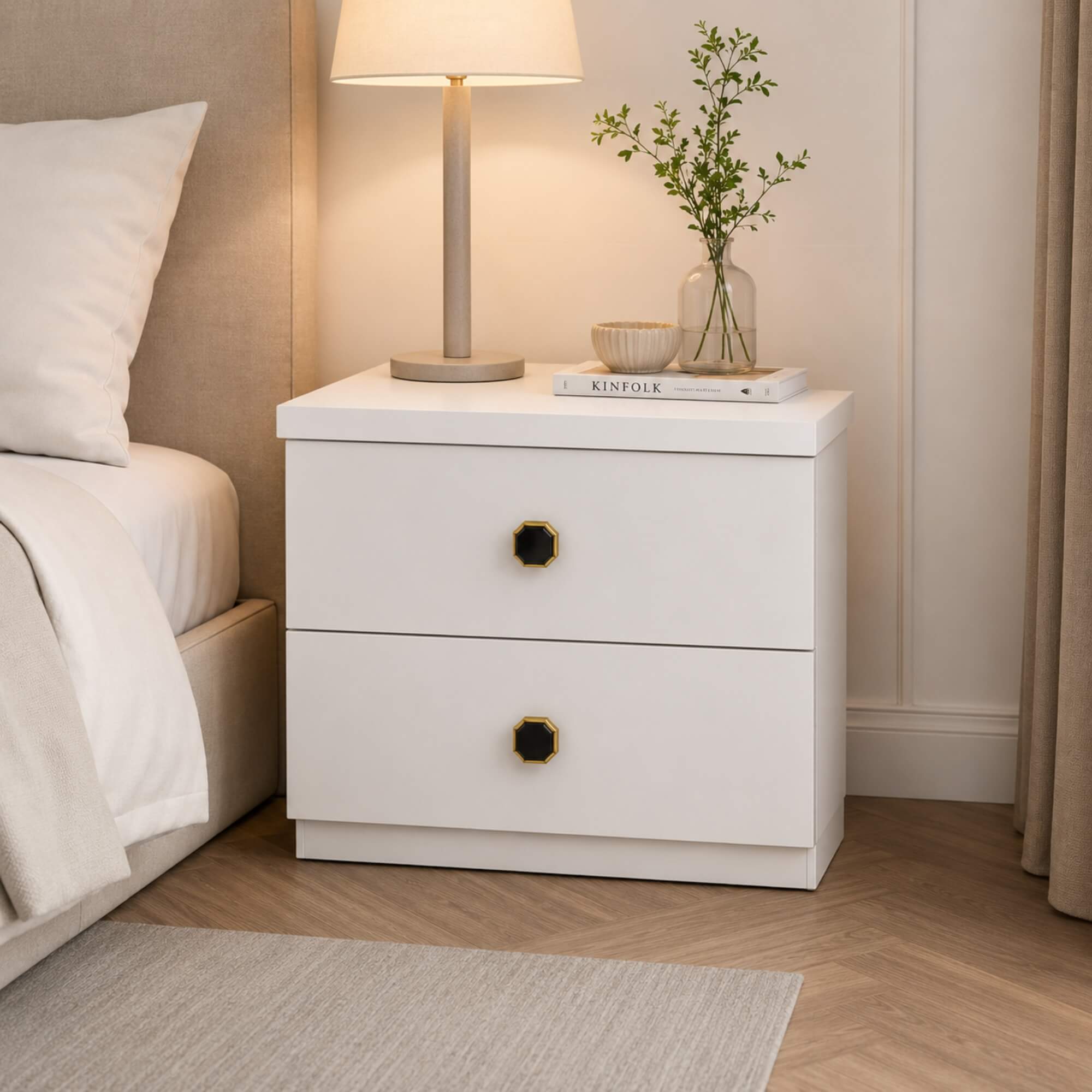 Zebra Night Stand- Bold Style Meets Functional Elegance