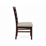 Averi ladder-back dining chair, side view