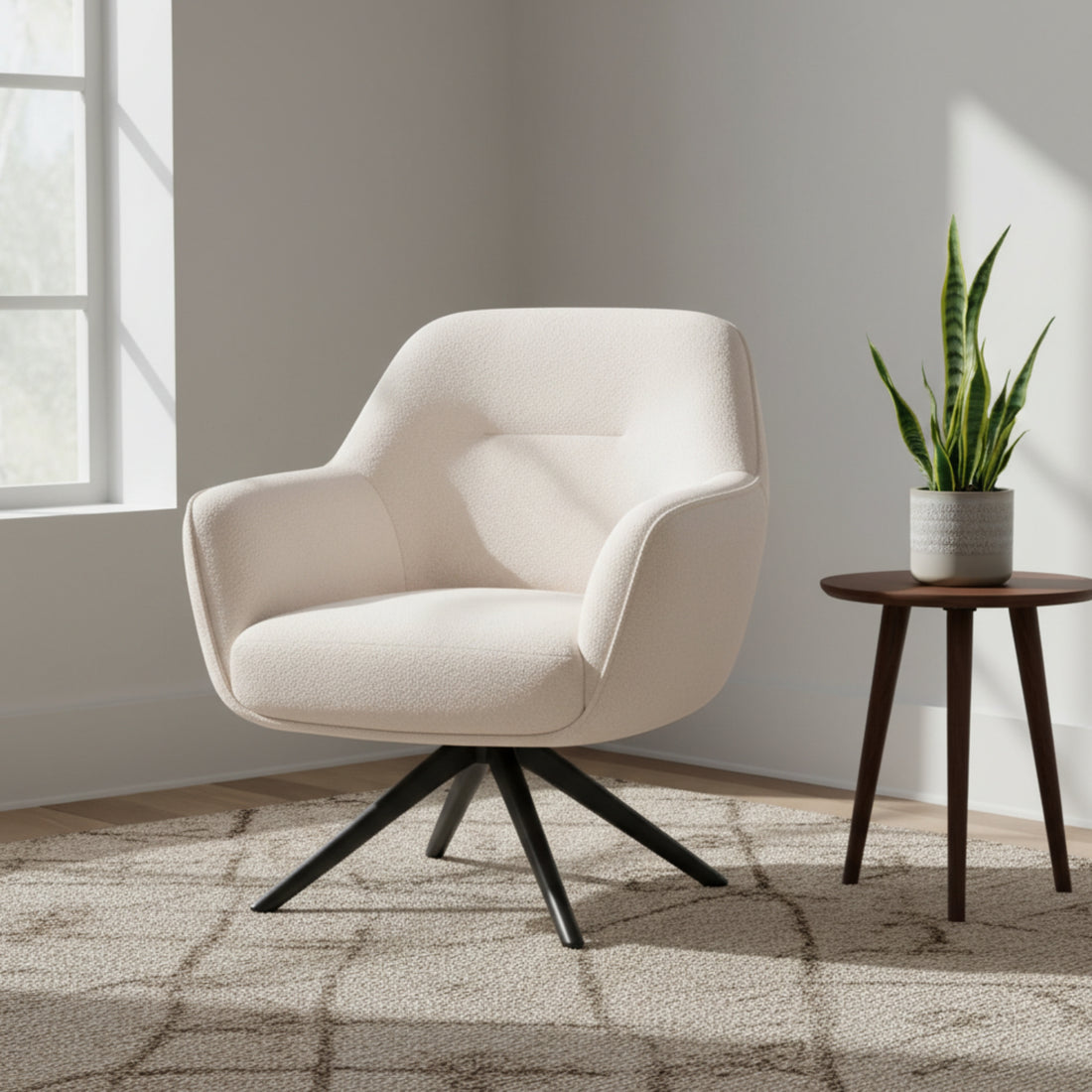 Leisure Chair TY022BG  Fabric Accent Chair for Living Room & Bedroom