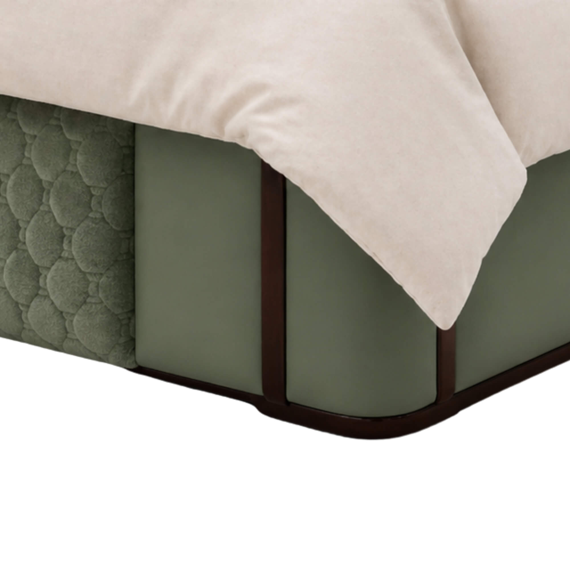 Milano Double Bed With Storage – Upholstered Frame with Cushioned Headboard