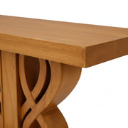 Reagan Console Table – Sculpted Elegance with Artistic Wooden Detailing