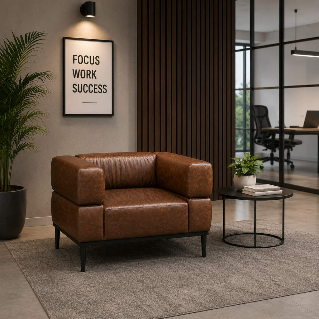 Concord 1 Office Sofa- Premium Single-Seater Executive Sofa for Modern Offices