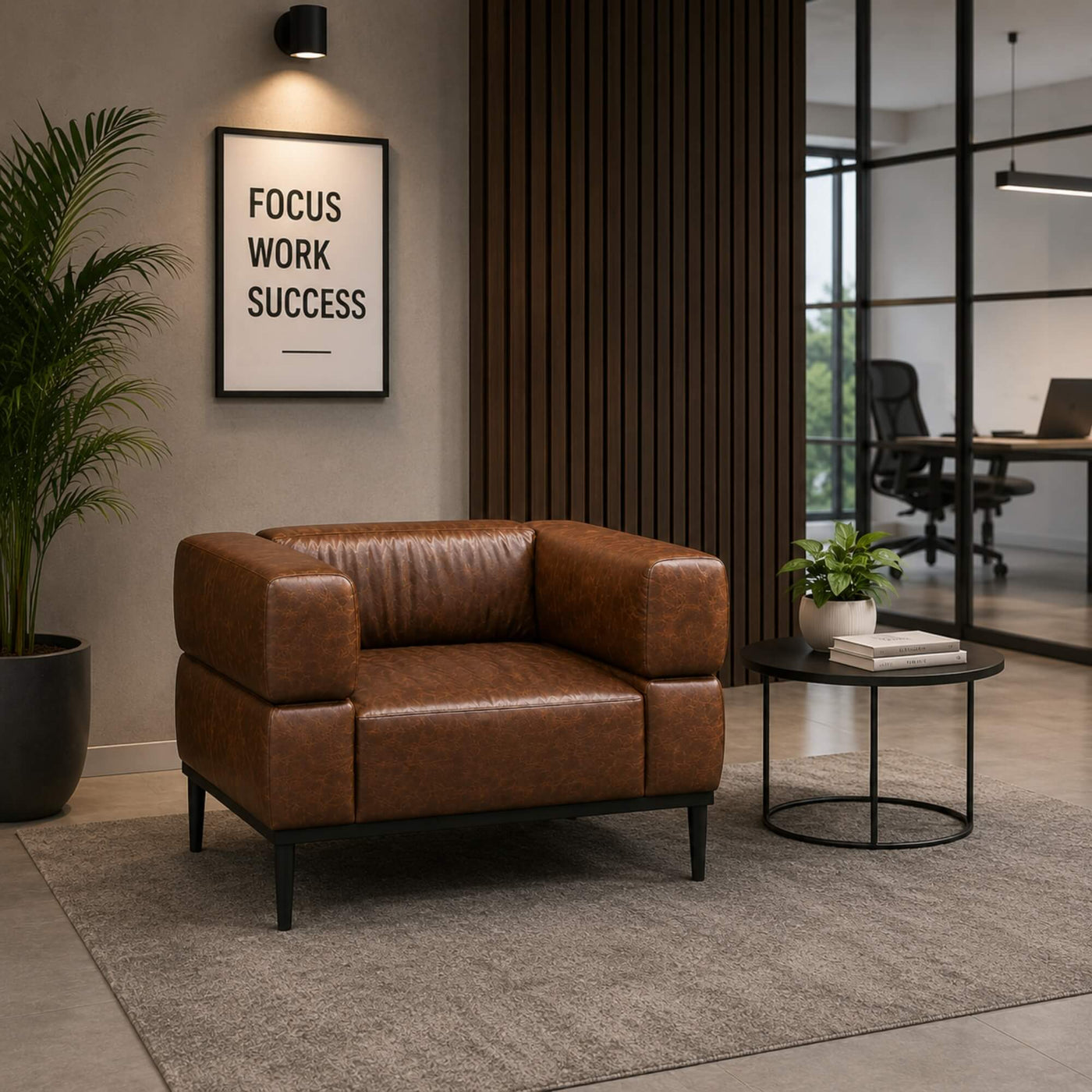 Concord 1 Office Sofa- Premium Single-Seater Executive Sofa for Modern Offices
