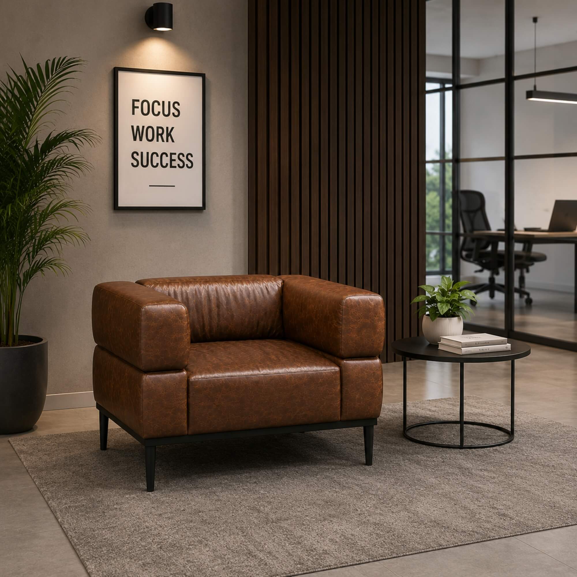 Concord 1 Office Sofa- Premium Single-Seater Executive Sofa for Modern Offices