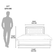 Georgia King Bed with Hydraulic Storage - Refined Solid Wood Comfort with Smart
