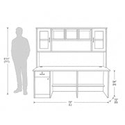 Alina Study Table 7x5- Spacious Two-Seater Study Desk