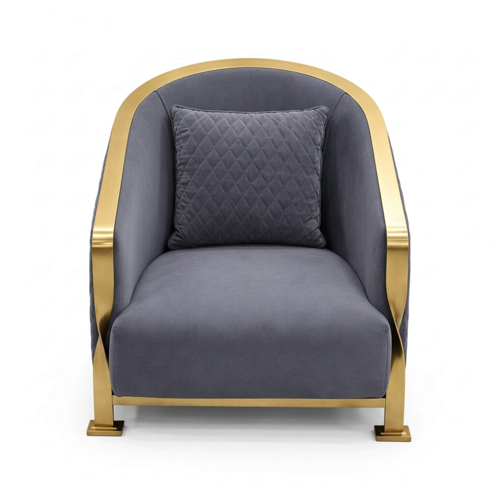 Wishbonn Lobby Chair – Sculpted Elegance with Luxe Detailing