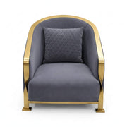 Wishbonn Lobby Chair – Sculpted Elegance with Luxe Detailing