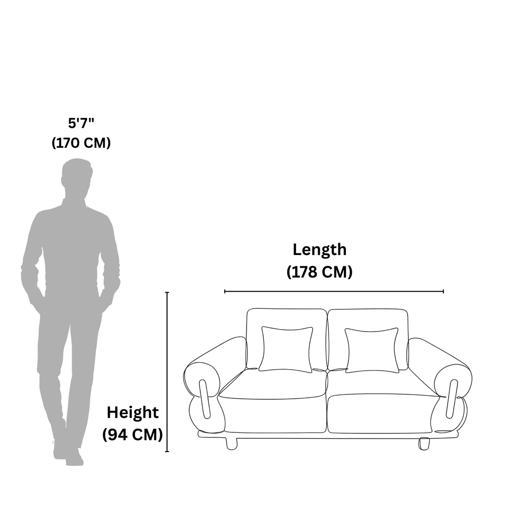 Tory 2 Seater Sofa – Compact Comfort with Timeless Style