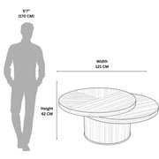 N302A Coffee Table’s width and height give you an estimate of its position, which will make the room shine.
