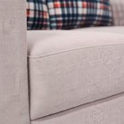 Garnet Grey Fabric 3-Seater Sofa  A Modern Statement in Comfort and Style