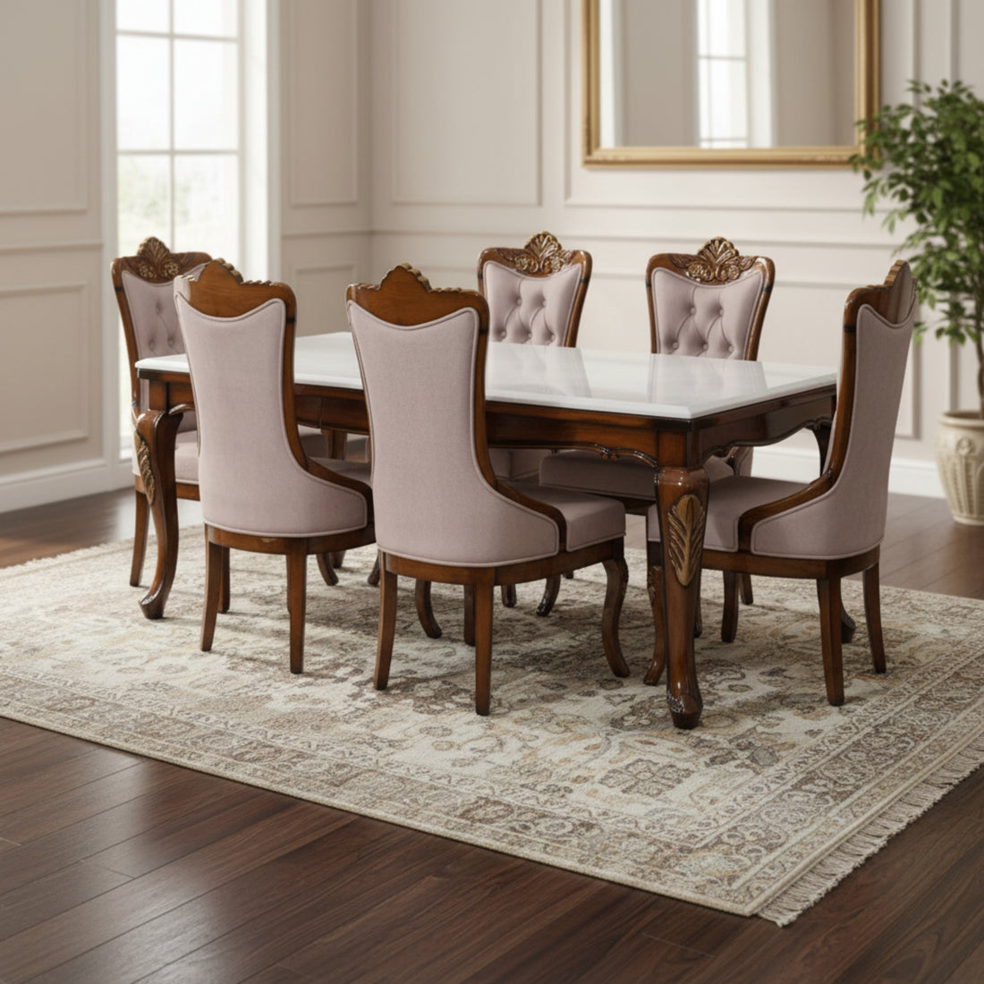 Ellipse Marble Dining Table