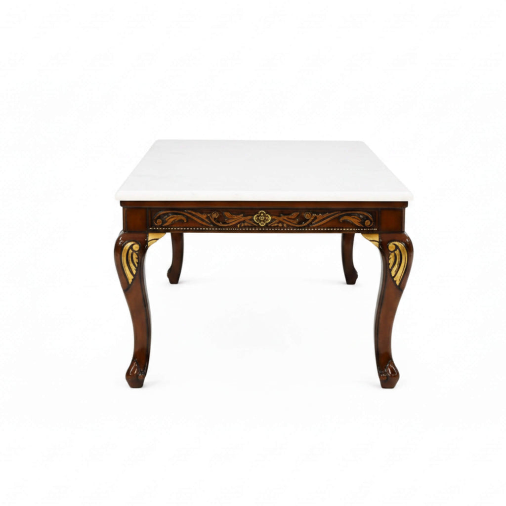 Bisaco Marble 6+1 Seater Dining Table – Refined Craftsmanship with Luxurious Marble Appeal