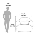 Rossette 1 Seater Sofa – A Stylish Fabric Lounge Chair for Modern Space