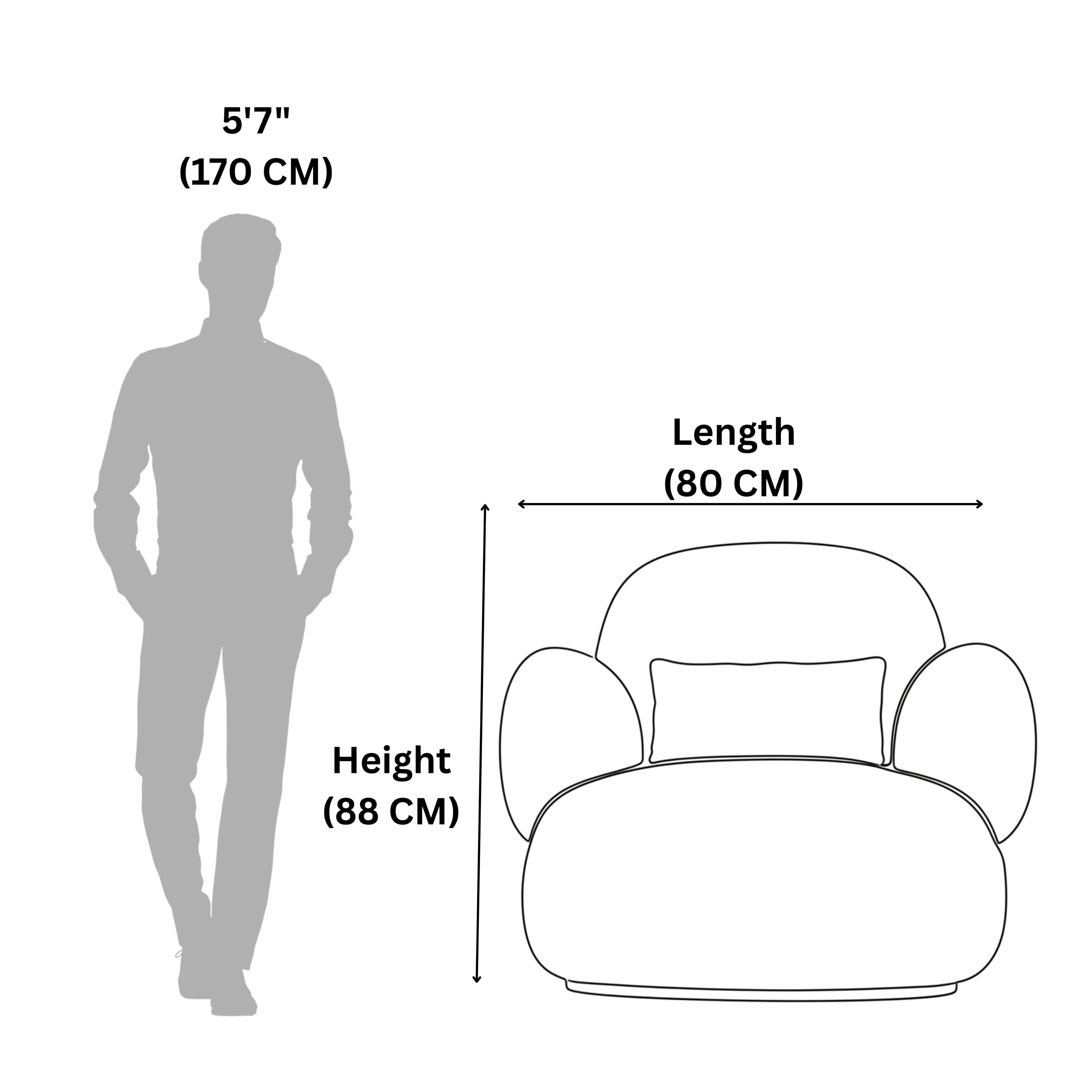 Rossette 1 Seater Sofa – A Stylish Fabric Lounge Chair for Modern Space