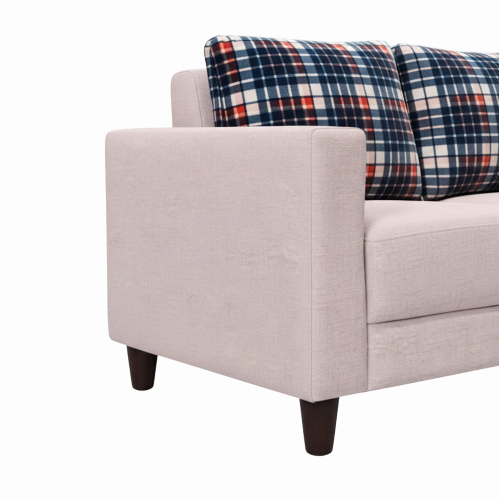 Garnet Grey Fabric 3-Seater Sofa – A Modern Statement in Comfort and Style