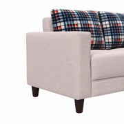 Garnet Grey Fabric 3-Seater Sofa  A Modern Statement in Comfort and Style
