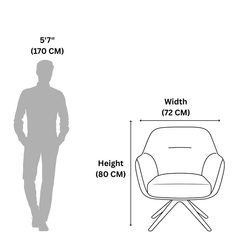 Leisure Chair TY022BG – Fabric Accent Chair for Living Room & Bedroom