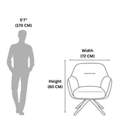 Leisure Chair TY022BG  Fabric Accent Chair for Living Room & Bedroom