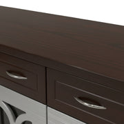 Grace 4 Door Multiunit  Modern Glossy Storage Unit with Shelves
