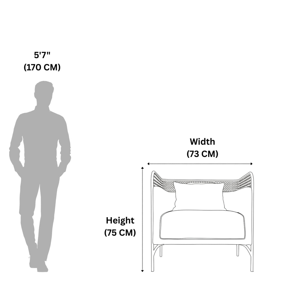 Miana Lobby Chair – Modern Fabric Lounge Chair with Comfortable Seating