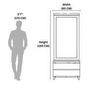 Pacific Dressing Table’s dimensions are illustrated so that you can estimate how much space it will occupy in your room.