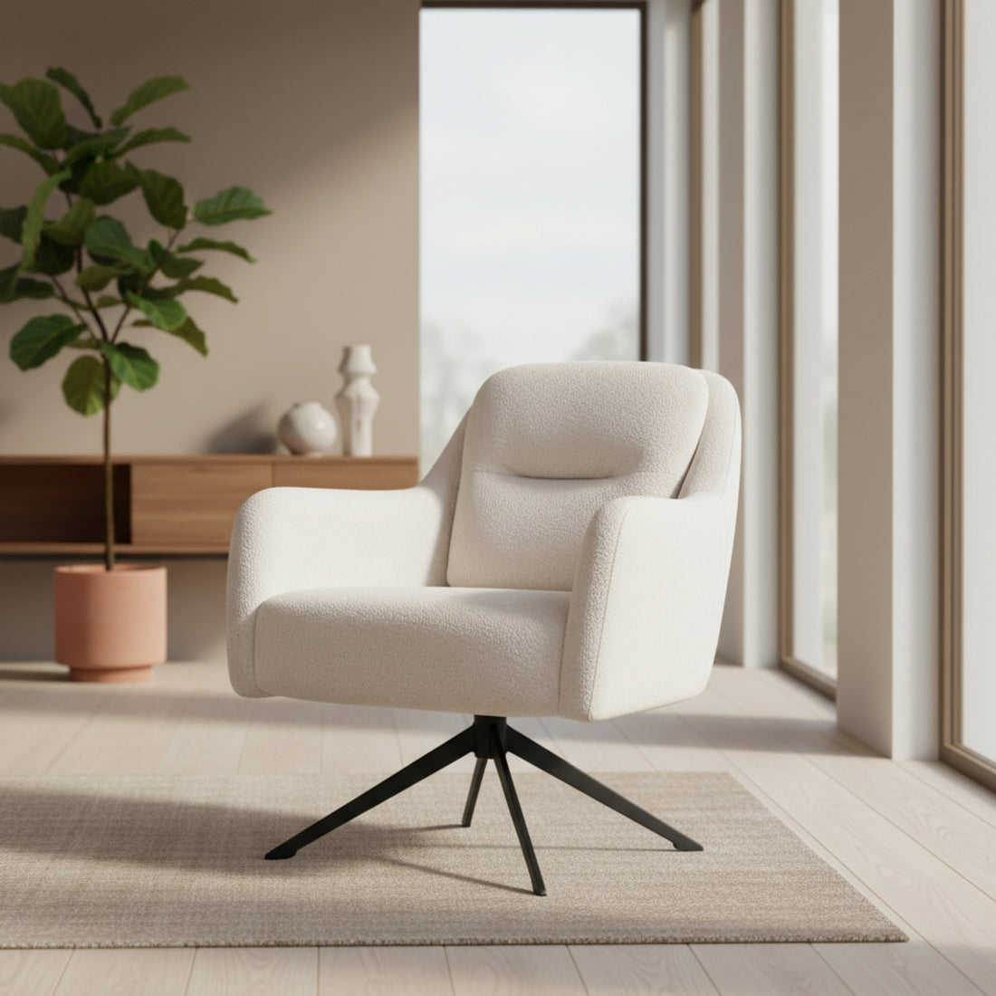 TY001BG Leisure Chair  Stylish Swivel Accent Chair for Living & Lounge Areas