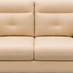  Dublin 2-Seater Leatherette Sofa represents length and height for easy space planning in modern living rooms.