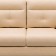  Dublin 2-Seater Leatherette Sofa represents length and height for easy space planning in modern living rooms.
