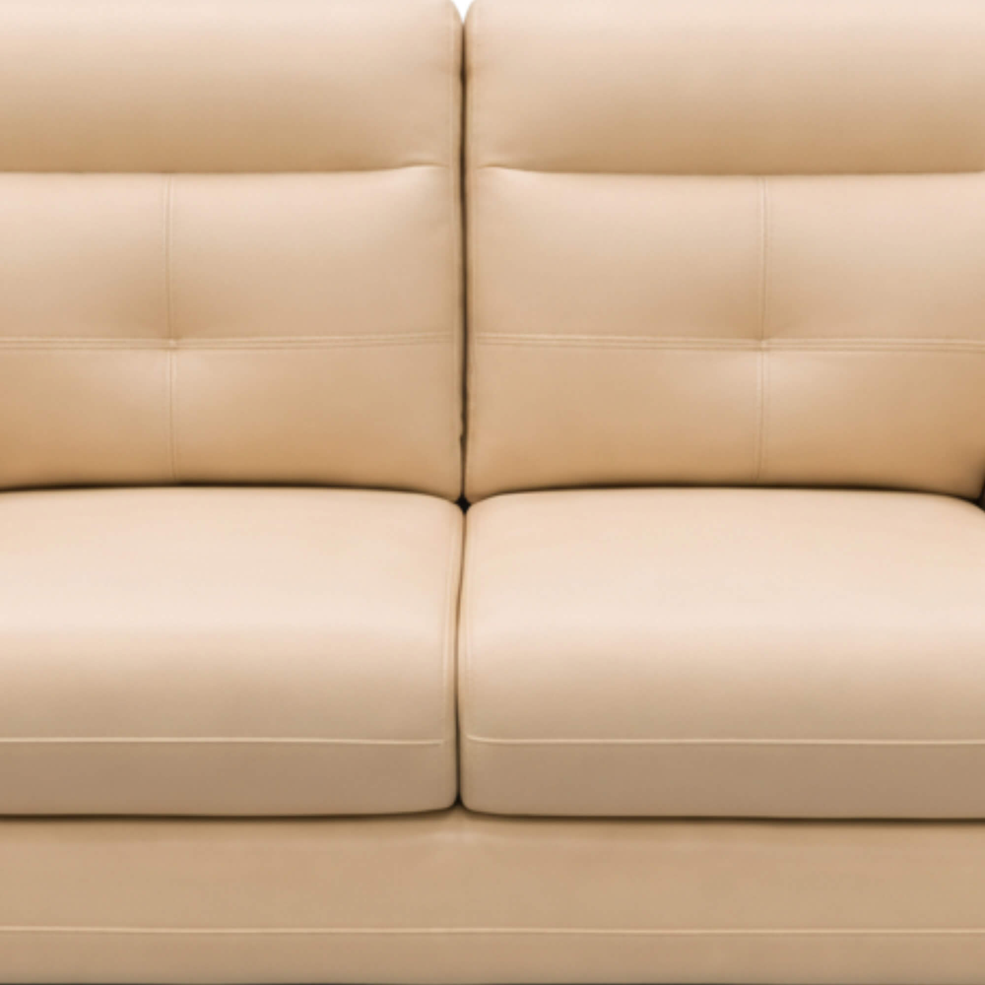  Dublin 2-Seater Leatherette Sofa represents length and height for easy space planning in modern living rooms.