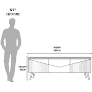 Rado LCD Unit  Wide, Modern, and Classy Entertainment Center